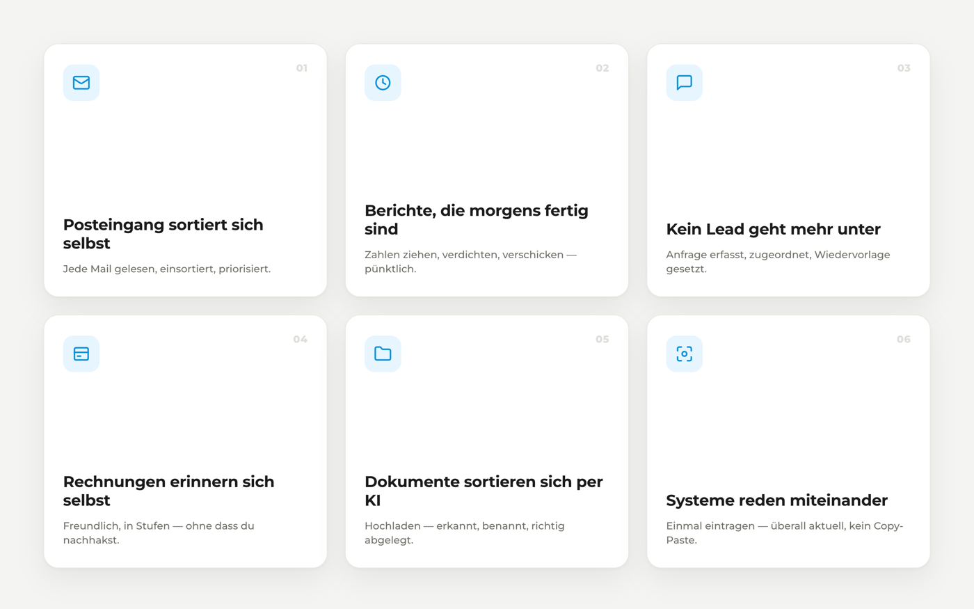 Sechs Automatisierungs-Beispiele im Überblick