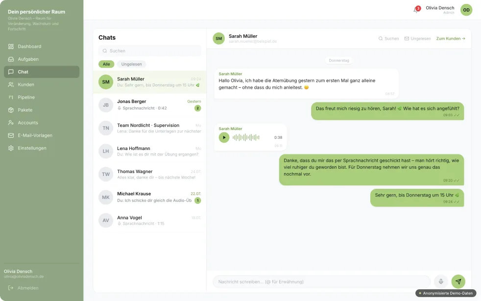 Der Chat im Raum: geschriebene und eingesprochene Nachrichten im selben Verlauf